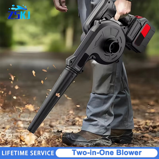 2 in 1 Turbo Blower Electric Wireless Powerful Vehicle-Mounted Blower Vacuum Cleaner for Home Car Leaf Snow Remover Air Blower