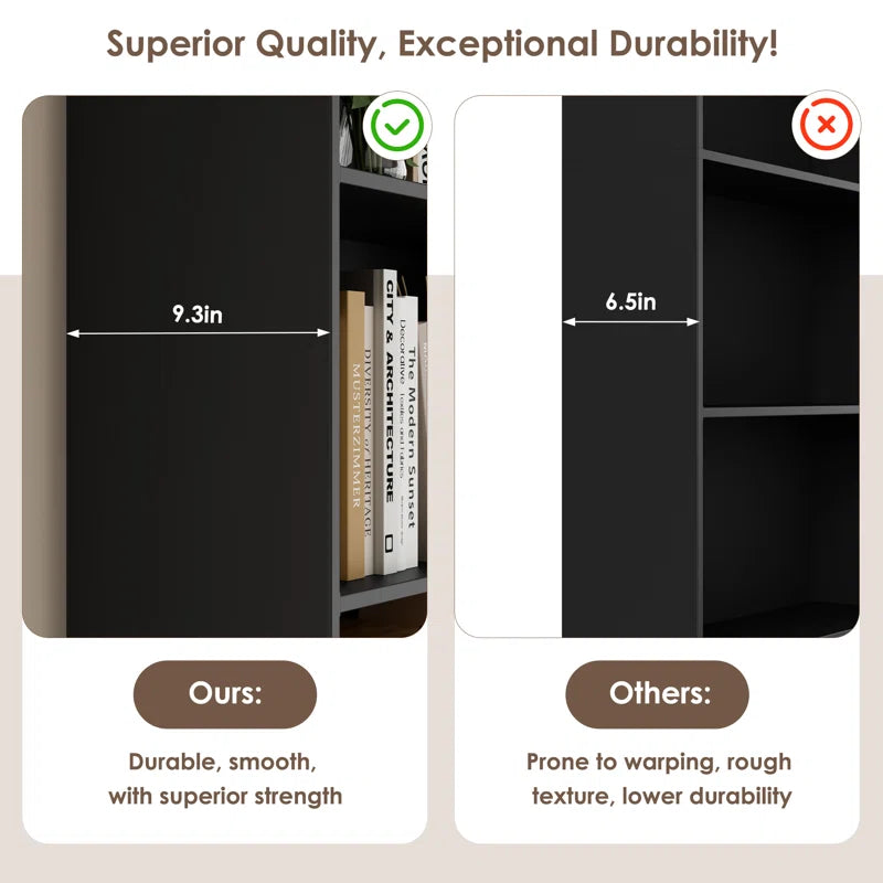 Langner 70.8" H X 23.6" W Standard Bookcase, 6-Tier Open Bookcase and Bookshelf, Freestanding Display Storage Shelves Tall Bookcase for Bedroom, Living Room and Office