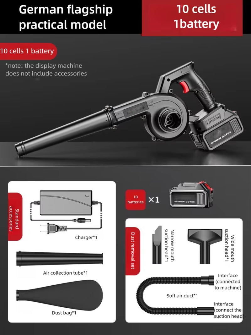 2 in 1 Turbo Blower Electric Wireless Powerful Vehicle-Mounted Blower Vacuum Cleaner for Home Car Leaf Snow Remover Air Blower