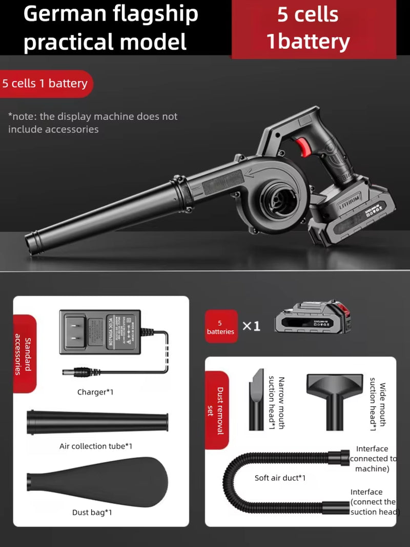 2 in 1 Turbo Blower Electric Wireless Powerful Vehicle-Mounted Blower Vacuum Cleaner for Home Car Leaf Snow Remover Air Blower