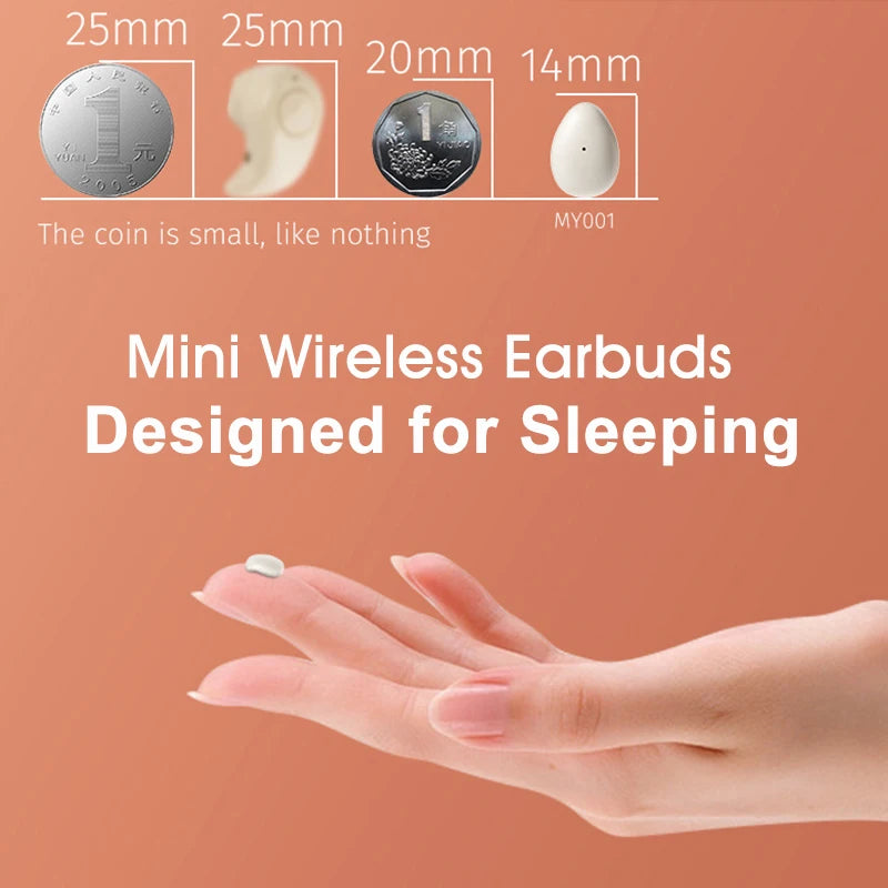 Experience Ultimate Comfort with Wireless Bluetooth Mini In-Ear Sleep Earbuds Featuring Advanced Noise Cancelling Technology