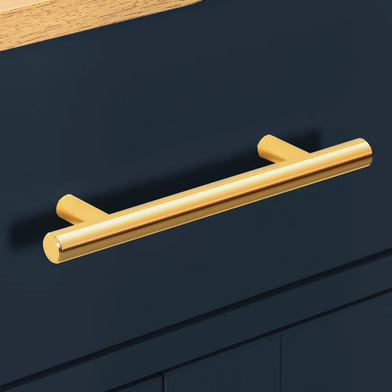 Cushing Rolling Kitchen Island with Wood Top & Trash Can Storage Cabinet