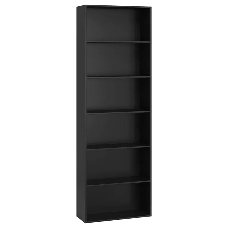 Langner 70.8" H X 23.6" W Standard Bookcase, 6-Tier Open Bookcase and Bookshelf, Freestanding Display Storage Shelves Tall Bookcase for Bedroom, Living Room and Office